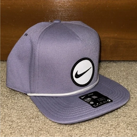 Nike Pro Structured Futura Golf Rope Hat Cap L/XL Purple Dri Fit Center Swoosh - Picture 3 of 5
